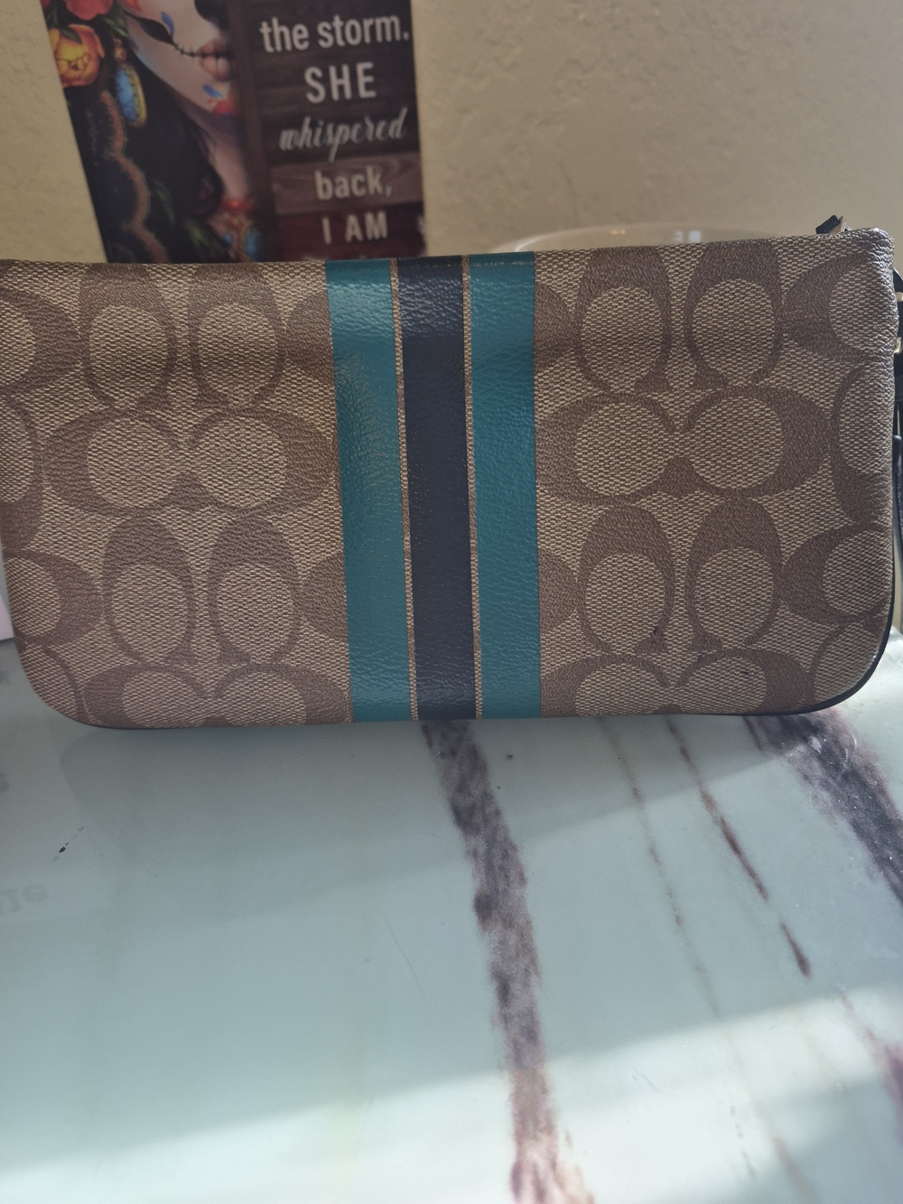 Coach Signature Varsity Stripe Wristlet - Picture 2 of 12